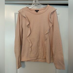 Ruffle Trimmed Pullover Sweater